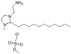 1-(2-aminoethyl)-4,5-dihydro-3-methyl-2-undecyl-1H-imidazolium methyl sulphate Struktur