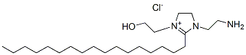 1-(2-アミノエチル)-2-ヘプタデシル-4,5-ジヒドロ-3-(2-ヒドロキシエチル)-1H-イミダゾール-3-イウム・クロリド 化学構造式