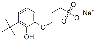 sodium 3-[(1,1-dimethylethyl)-2-hydroxyphenoxy]propanesulphonate Struktur