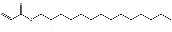 アクリル酸2-メチルテトラデシル 化学構造式