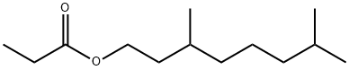プロピオン酸3,7-ジメチルオクチル 化学構造式