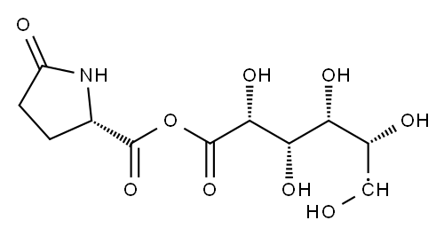 D-グルコース6-[(2S)-5-オキソピロリジン-2-カルボキシラート] 化学構造式