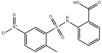 2-[[(2-methyl-5-nitrophenyl)sulphonyl]amino]benzoic acid  Structure