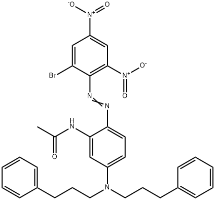 N-[5-[bis(3-phenylpropyl)amino]-2-[(2-bromo-4,6-dinitrophenyl)azo]phenyl]acetamide Struktur