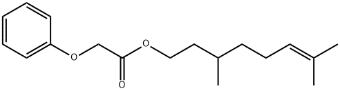 3,7-dimethyl-6-octenyl phenoxyacetate Struktur