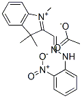 1,3,3-trimethyl-2-[[(2-nitrophenyl)hydrazono]methyl]-3H-indolium acetate 结构式