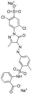2-[[[5-[[[1-(2,5-ジクロロ-4-スルホフェニル)-4,5-ジヒドロ-3-メチル-5-オキソ-1H-ピラゾール]-4-イル]アゾ]-2-メチルフェニル]スルホニル]アミノ]安息香酸ジナトリウム 化学構造式
