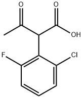 α-アセチル-2-クロロ-6-フルオロベンゼン酢酸 化学構造式