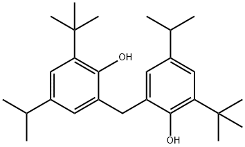 2,2'-methylenebis[6-tert-butyl-4-isopropylphenol] 结构式