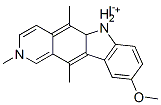 2,5,11-トリメチル-9-メトキシ-6H-ピリド[4,3-b]カルバゾール-2-イウム・ヨージド 化学構造式