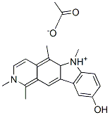 9-ヒドロキシ-1,2,5,6-テトラメチル-6H-ピリド[4,3-b]カルバゾール-2-イウム・アセタート 化学構造式