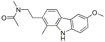 N-[2-(6-メトキシ-1-メチル-9H-カルバゾール-2-イル)エチル]-N-メチルアセトアミド 化学構造式