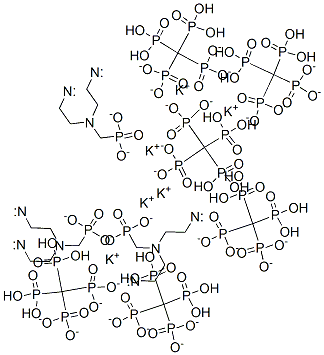 hexapotassium tetrahydrogen [[(phosphonatomethyl)imino]bis[ethane-2,1-diylnitrilobis(methylene)]]tetrakisphosphonate Structure