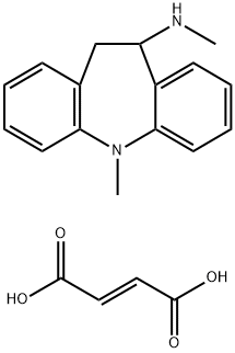 10,11-dihydro-5-methyl-10-(methylammonio)-5H-dibenz[b,f]azepinium fumarate Structure