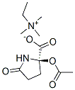 ethyltrimethylammonium 2-acetoxy-5-oxo-L-prolinate Struktur
