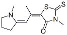 3-メチル-5-[1-メチル-2-(1-メチルピロリジン-2-イリデン)エチリデン]-2-チオキソチアゾリジン-4-オン 化学構造式