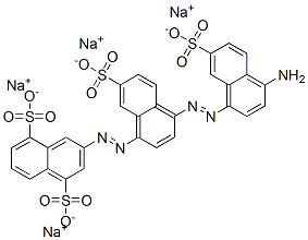 3-[[4-[(4-アミノ-7-スルホ-1-ナフタレニル)アゾ]-7-スルホ-1-ナフタレニル]アゾ]-1,5-ナフタレンジスルホン酸/ナトリウム,(1:x) 化学構造式