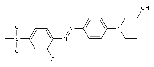 2-[[4-[[2-chloro-4-(methylsulphonyl)phenyl]azo]phenyl]ethylamino]ethanol Structure