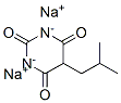 5-(2-メチルプロピル)ピリミジン-2,4,6(1H,3H,5H)-トリオン・ナトリウム 化学構造式