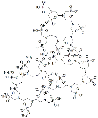 nonaammonium heptahydrogen [2,5,8,11,14,17-hexakis(phosphonatomethyl)-2,5,8,11,14,17-hexaazaoctadecane-1,18-diyl]bisphosphonate Structure