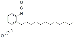 2-dodecyl-1,3-phenylene diisocyanate Struktur