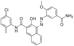 4-[[5-(aminocarbonyl)-2-methoxyphenyl]azo]-N-(5-chloro-2-methylphenyl)-3-hydroxynaphthalene-2-carboxamide Structure