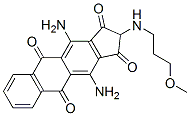 4,11-ジアミノ-2-[(3-メトキシプロピル)アミノ]-1H-シクロペンタ[b]アントラセン-1,3,5,10(2H)-テトラオン 化学構造式