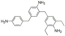 2-[(4-amino-3,5-diethylphenyl)methyl]-4-[(4-aminophenyl)methyl]aniline Structure