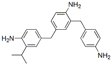 4-[[4-アミノ-3-(1-メチルエチル)フェニル]メチル]-2-[(4-アミノフェニル)メチル]ベンゼンアミン 化学構造式