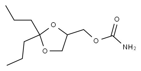(2,2-dipropyl-1,3-dioxolan-4-yl)methyl carbamate Structure