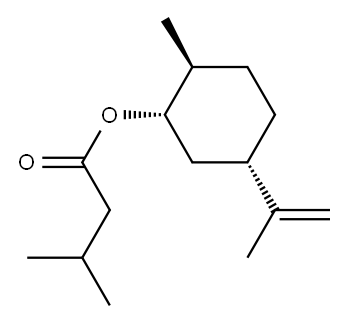(1alpha,2beta,5alpha)-5-isopropenyl-2-methylcyclohexyl isovalerate Structure