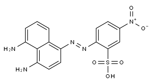 2-[(4,5-ジアミノ-1-ナフタレニル)アゾ]-5-ニトロベンゼンスルホン酸 化学構造式
