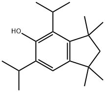 2,3-ジヒドロ-1,1,3,3-テトラメチル-4,6-ビス(1-メチルエチル)-1H-インデン-5-オール 化学構造式