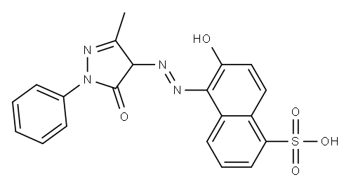 5-[(4,5-dihydro-3-methyl-5-oxo-1-phenyl-1H-pyrazol-4-yl)azo]-6-hydroxynaphthalene-1-sulphonic acid Structure