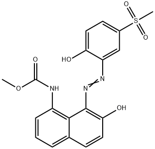 methyl [7-hydroxy-8-[[2-hydroxy-5-(methylsulphonyl)phenyl]azo]-1-naphthyl]-carbamate Structure
