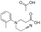 N-(2-cyanoethyl)-O-methyl-N-phenyl-beta-alanine monoacetate Structure