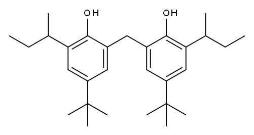 2,2'-methylenebis[4-tert-buty-6-sec-butylphenol] Structure