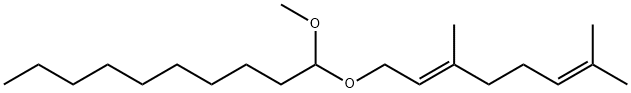 (E)-1-[(3,7-dimethyl-2,6-octadienyl)oxy]-1-methoxy,(E) 结构式