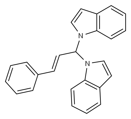 1,1'-(3-phenylallylidene)bis(1H-indole) Structure