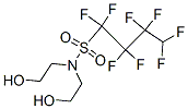 1,1,2,2,3,3,4,4-オクタフルオロ-N,N-ビス(2-ヒドロキシエチル)-1-ブタンスルホンアミド 化学構造式