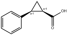 (1R,2S)-REL-2-フェニルシクロプロパンカルボン酸 化学構造式