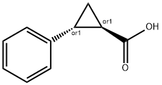 反式-2-苯基环丙烷-羧酸, 939-90-2, 结构式