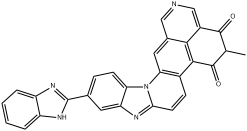 8-(1H-benzimidazol-2-yl)-2-methyl-1H-benzimidazo[1,2-a]isoquino[5,4-fg]quinoline-1,3(2H)-dione 结构式