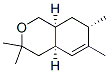 rel-(4aR*)-3,4,4aβ*,7,8,8aβ*-ヘキサヒドロ-3,3,6,7β*-テトラメチル-1H-2-ベンゾピラン 化学構造式