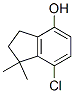 7-クロロ-2,3-ジヒドロ-1,1-ジメチル-1H-インデン-4-オール 化学構造式