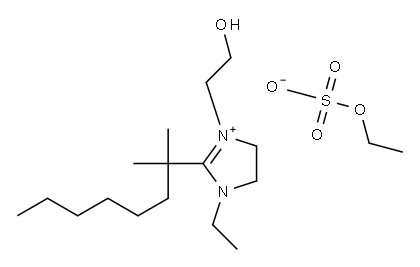 2-(dimethylheptyl)-1-ethyl-4,5-dihydro-3-(2-hydroxyethyl)-1H-imidazolium ethyl sulphate Structure