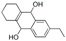 2-エチル-5,6,7,8,9,10-ヘキサヒドロ-9,10-アントラセンジオール 化学構造式