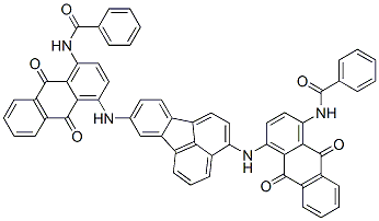 N,N'-[fluoranthene-3,8-diylbis[imino(9,10-dihydro-9,10-dioxoanthracene-4,1-diyl)]]bis(benzamide) Structure