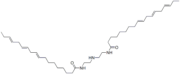 N,N'-[イミノビス(2,1-エタンジイル)]ビス(9,12,15-オクタデカトリエンアミド) 化学構造式