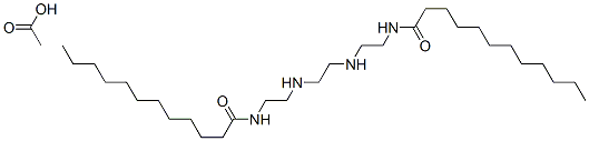 N,N'-[ethylenebis(iminoethylene)]bis(dodecanamide) monoacetate  Structure